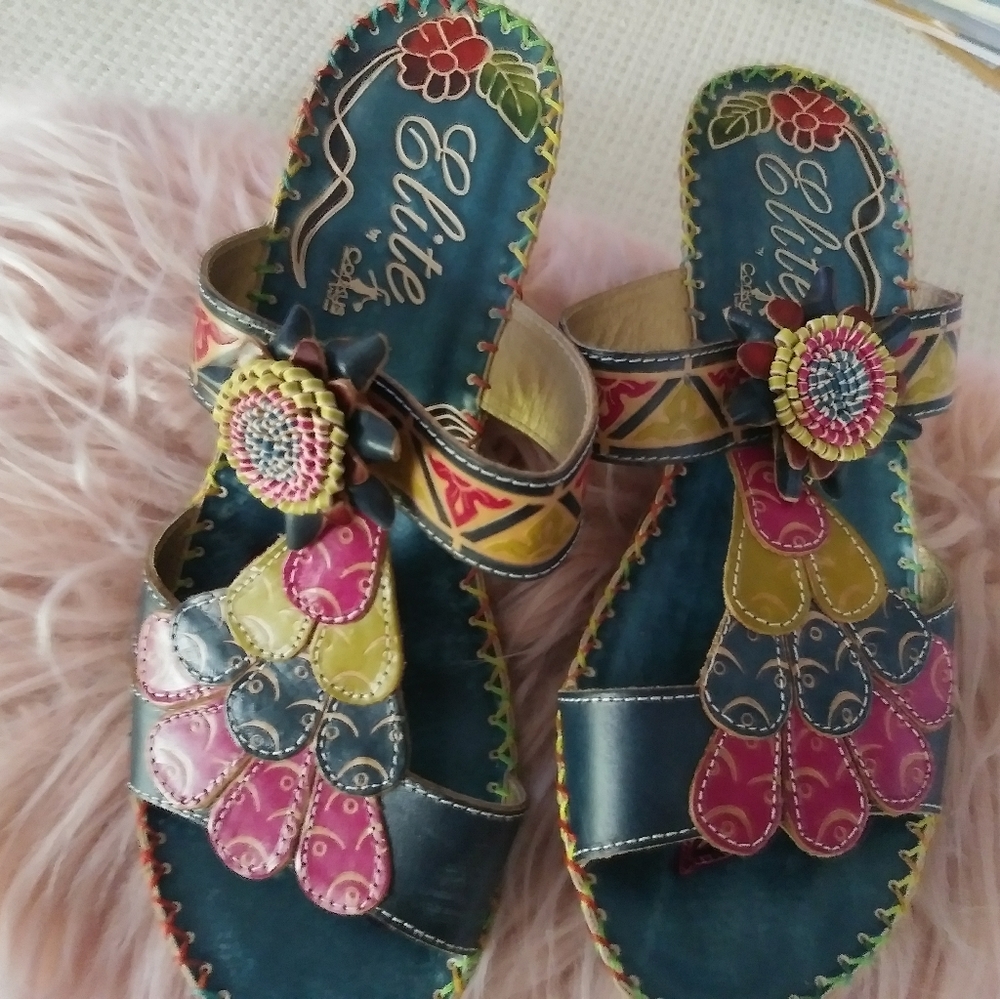 Corky's Colorful Blue Sandal